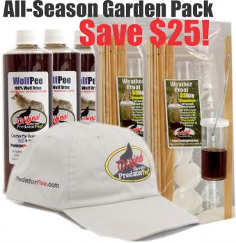 Wolf Pee All Season Weather-proof Dispenser Garden Pack- Save $39!